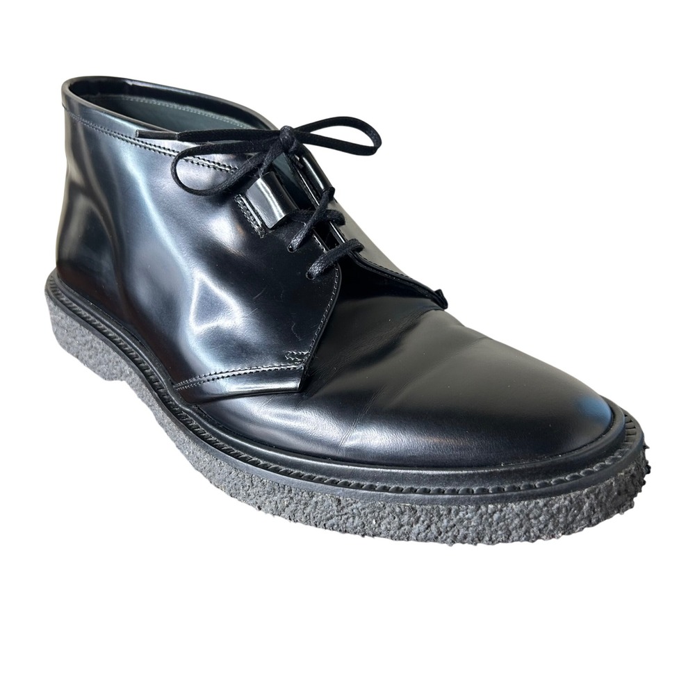 Adieu Boots Sz 42.5 US 9 9.5 Black Leather Chukka Portugal Crepe Sole Mens Ankle